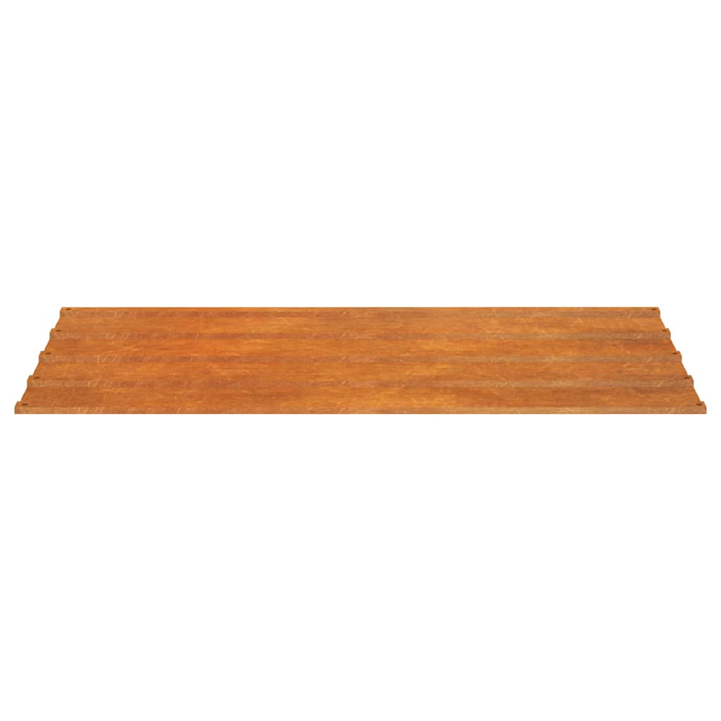 12 db rozsda színű corten acél tetőpanel 80 x 44 cm