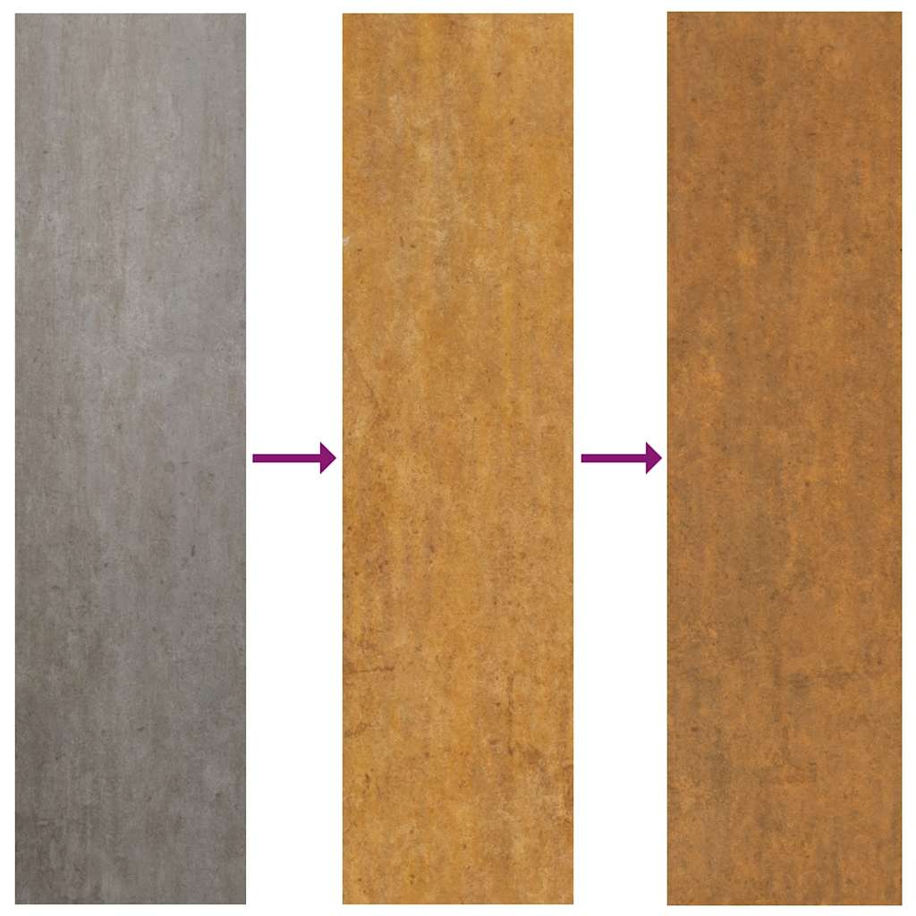 Corten acél kerti magaságyás 100 x 50 x 36 cm