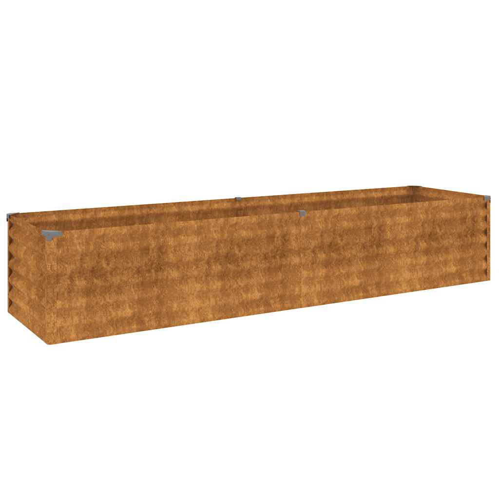 Corten acél kerti magaságyás 194 x 50 x 36 cm