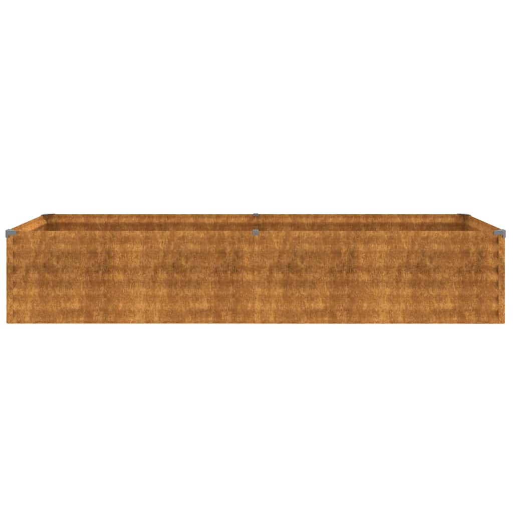 Corten acél kerti magaságyás 194 x 50 x 36 cm
