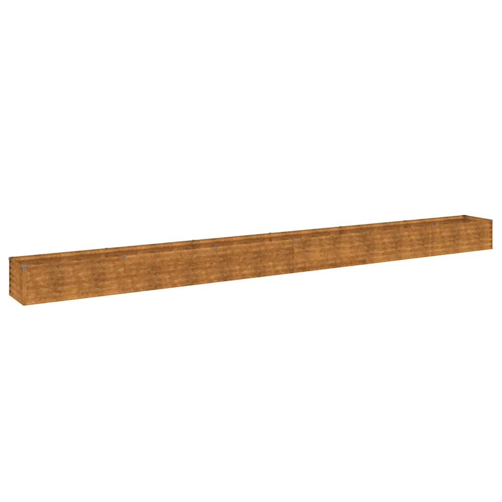 Corten acél kerti magaságyás 580 x 50 x 36 cm