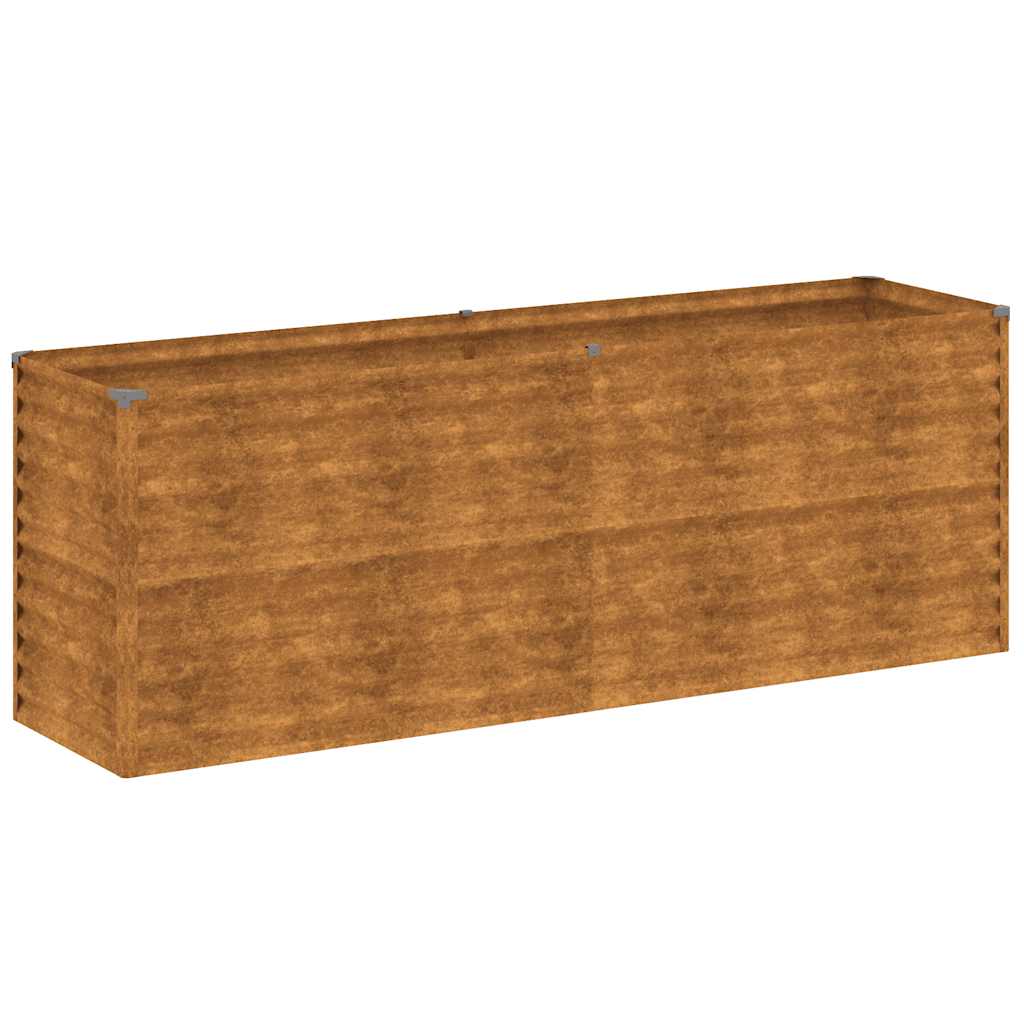 Corten acél kerti magaságyás 196 x 50 x 69 cm