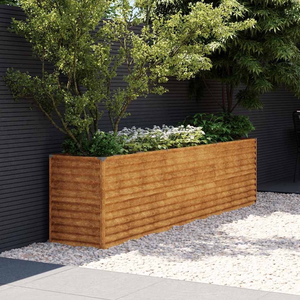 Corten acél kerti magaságyás 291 x 50 x 69 cm