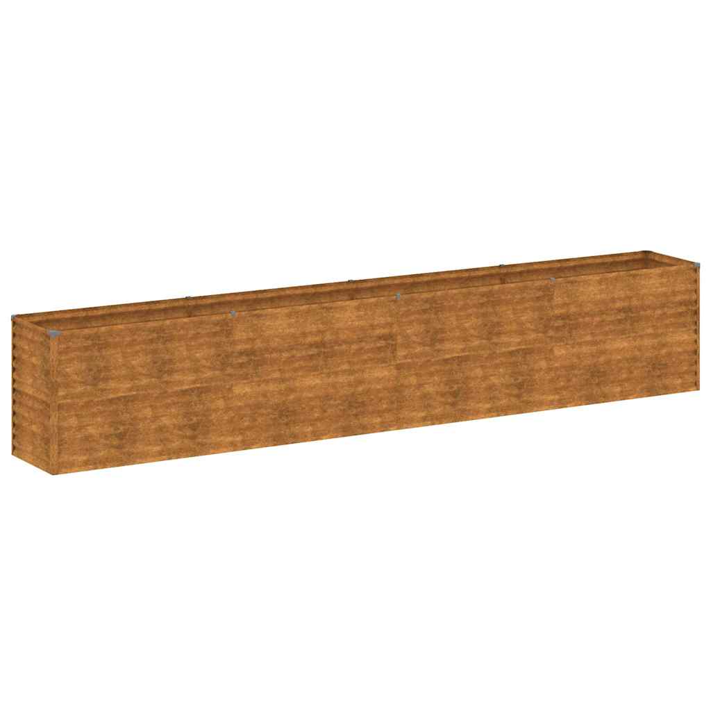 Corten acél kerti magaságyás 385 x 50 x 69 cm