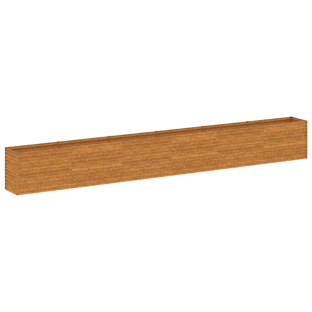 Corten acél kerti magaságyás 578 x 50 x 69 cm