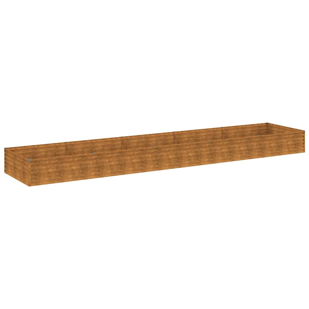 Corten acél kerti magaságyás 482x100x36 cm
