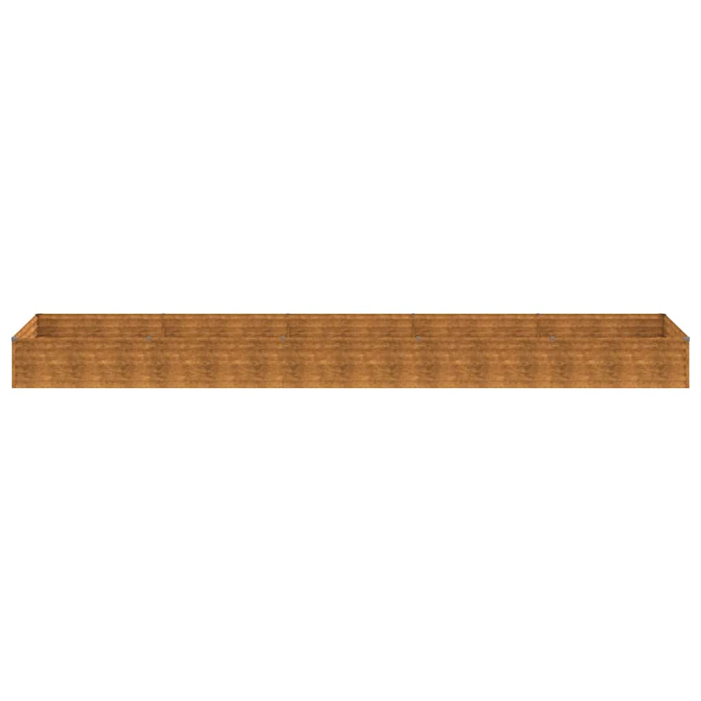 Corten acél kerti magaságyás 482x100x36 cm