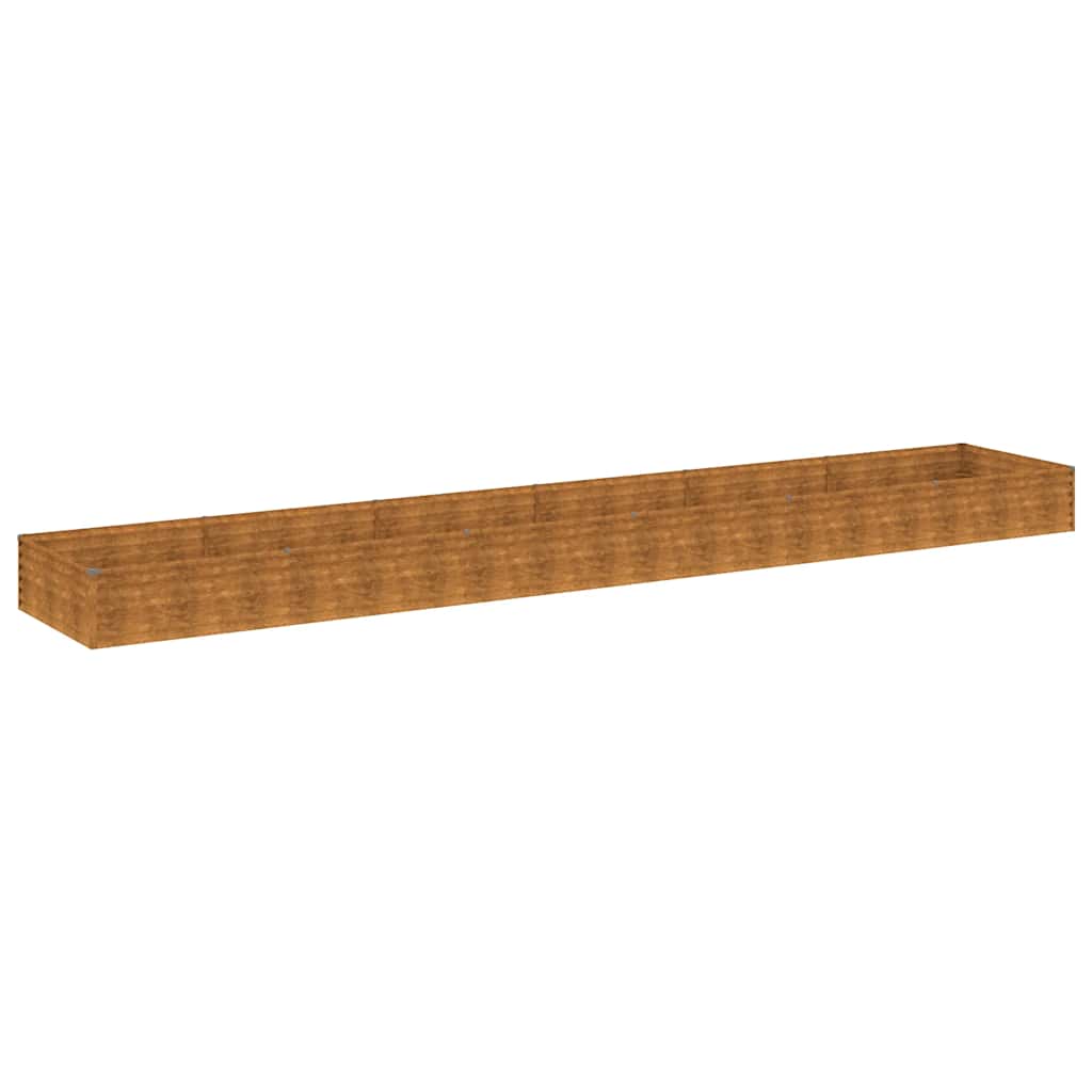 Corten acél kerti magaságyás 579x100x36 cm