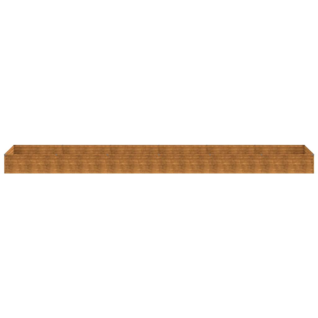 Corten acél kerti magaságyás 579x100x36 cm