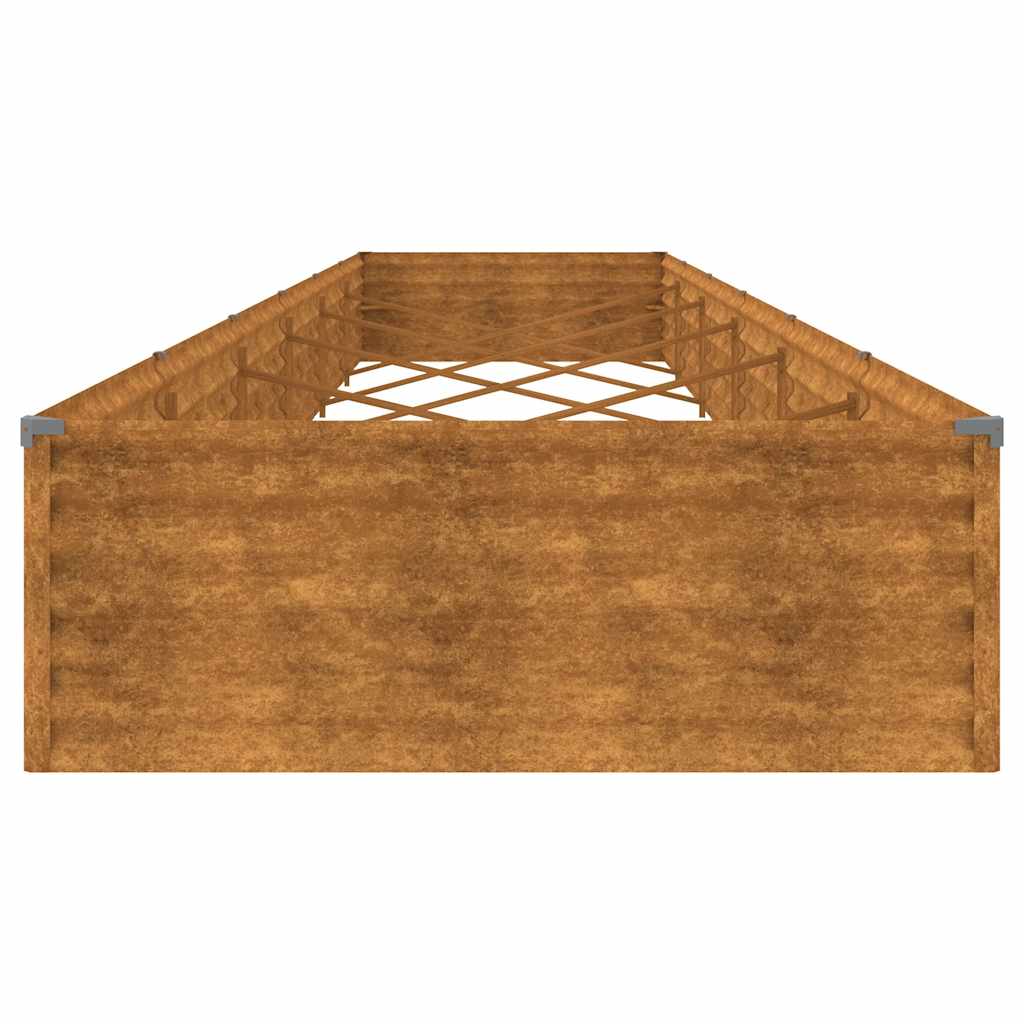 Corten acél kerti magaságyás 579x100x36 cm