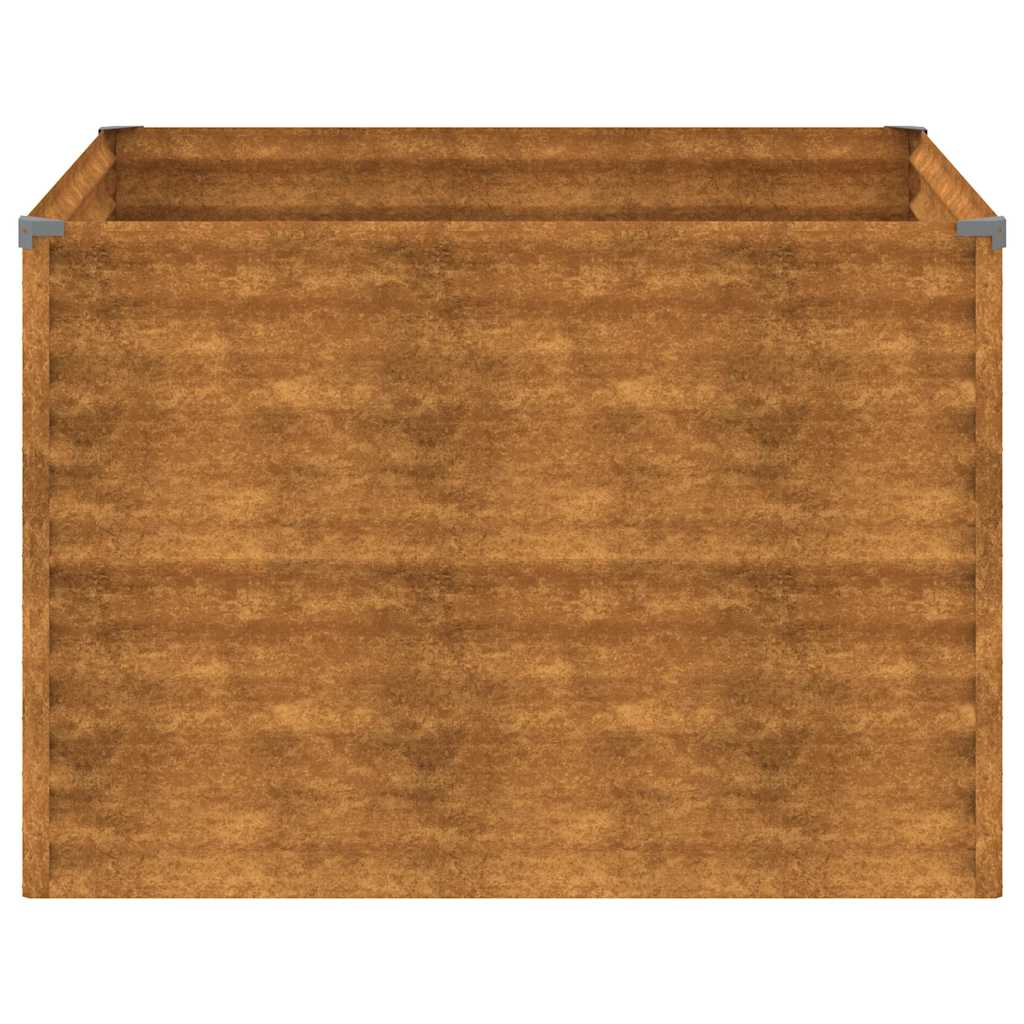 Corten acél kerti magaságyás 100x100x69 cm