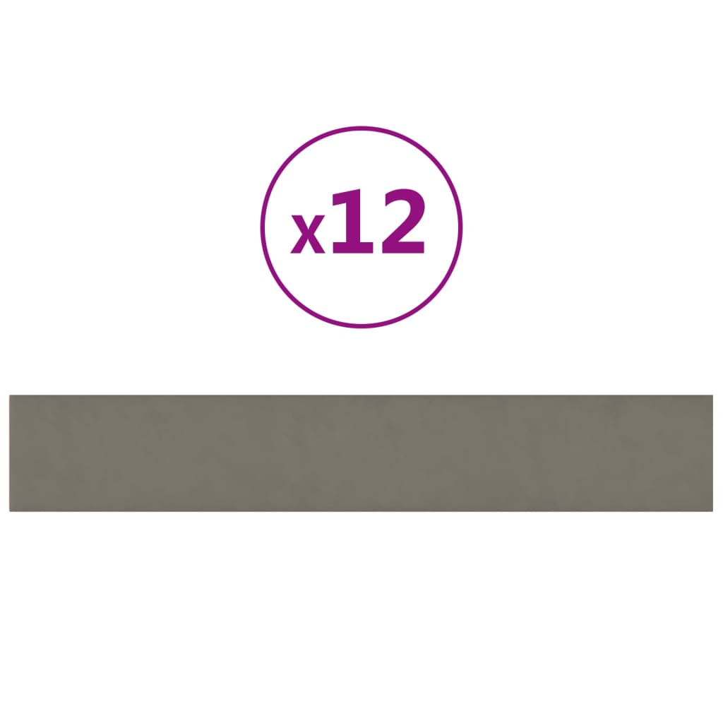 12 db világosszürke bársony fali panel 90x15 cm 1,62 m² 12 db világosszürke bársony fali panel 90x15 cm 1,62 m²