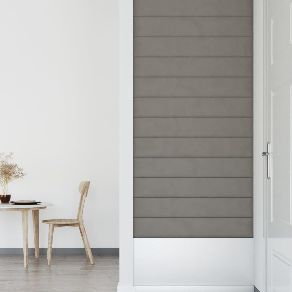 12 db világosszürke bársony fali panel 90x15 cm 1,62 m² 12 db világosszürke bársony fali panel 90x15 cm 1,62 m²