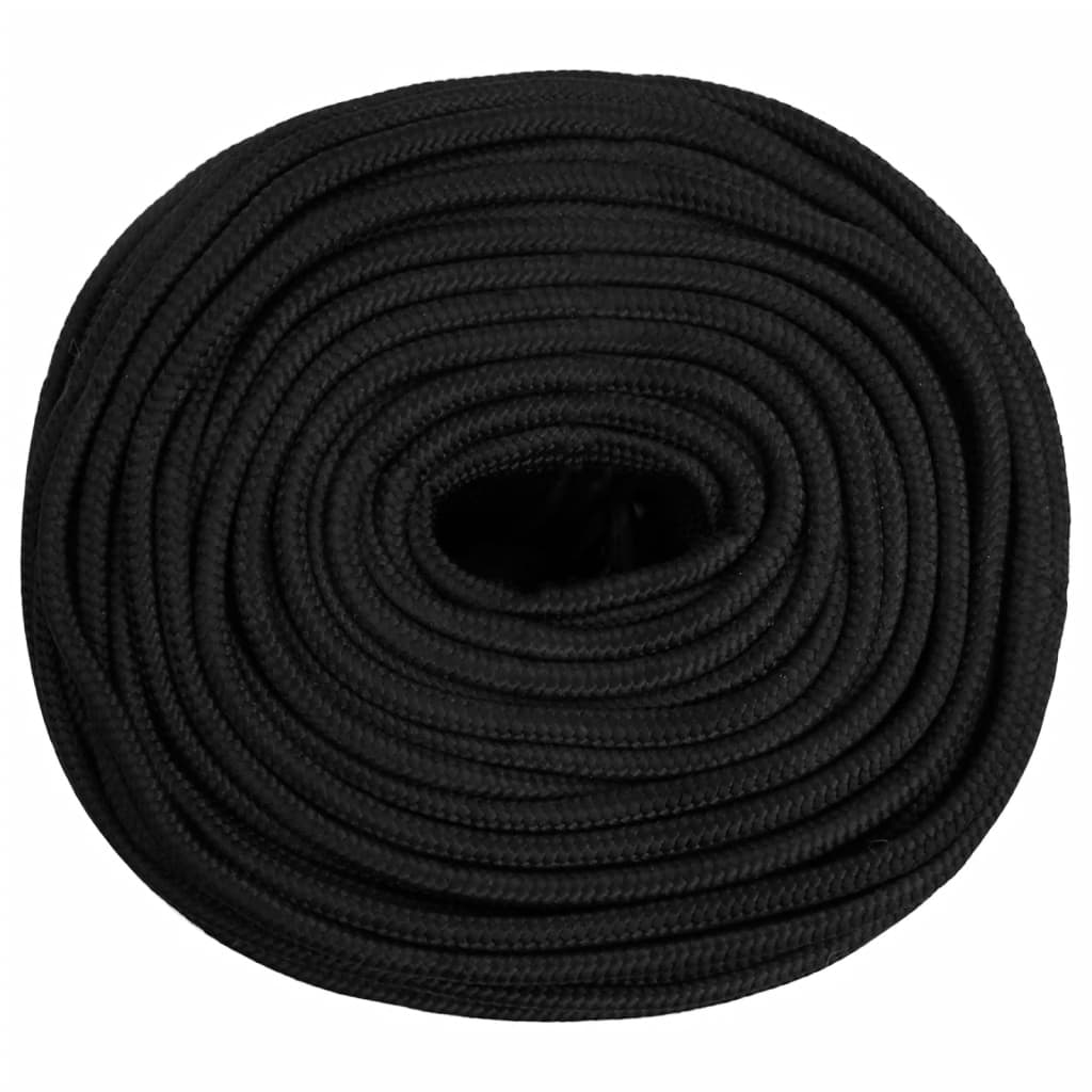 Teljesen fekete polipropilén hajókötél 10 mm 50 m