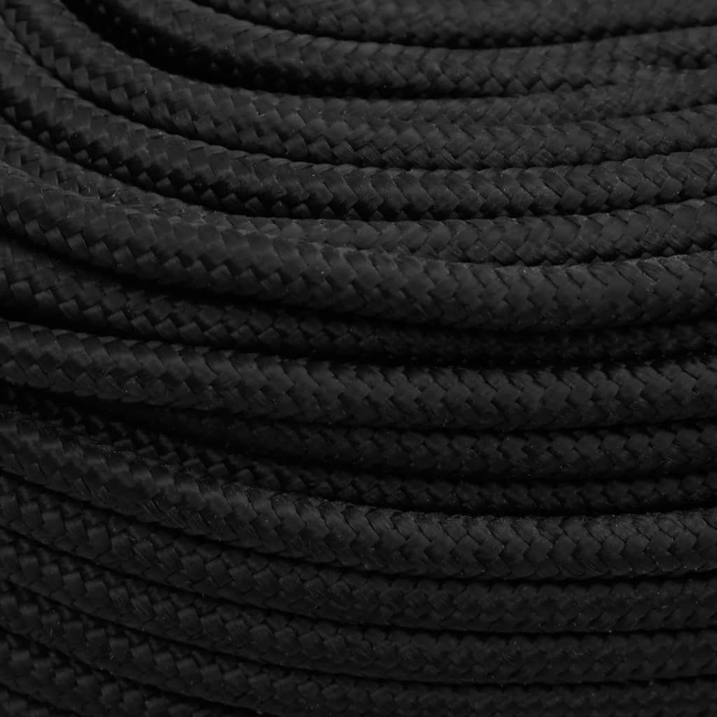 Teljesen fekete polipropilén hajókötél 10 mm 50 m