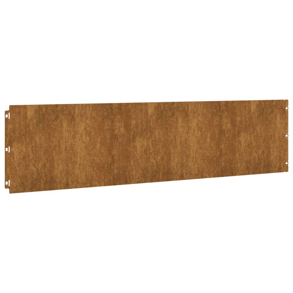 10 db rugalmas corten acél gyepszegély 25 x 103 cm