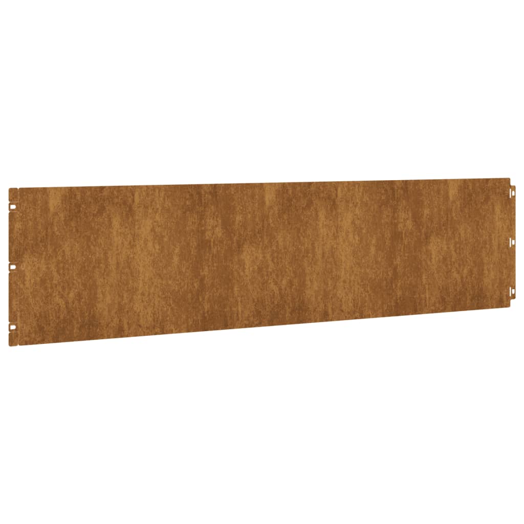 10 db rugalmas corten acél gyepszegély 25 x 103 cm