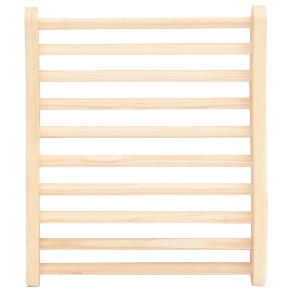 S-alakú tömör fenyőfa szaunaháttámla