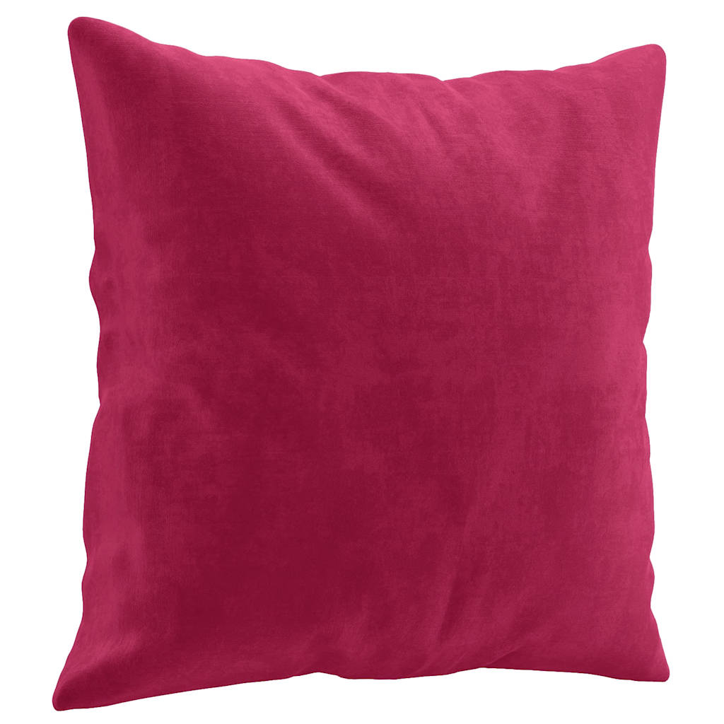 2 db bordó bársony díszpárna 40 x 40 cm