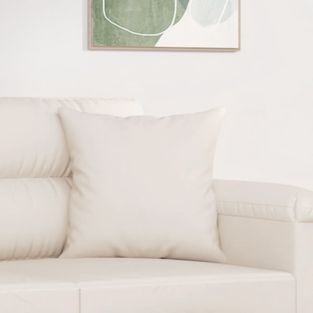 2 db bézs mikroszálas díszpárna 40 x 40 cm