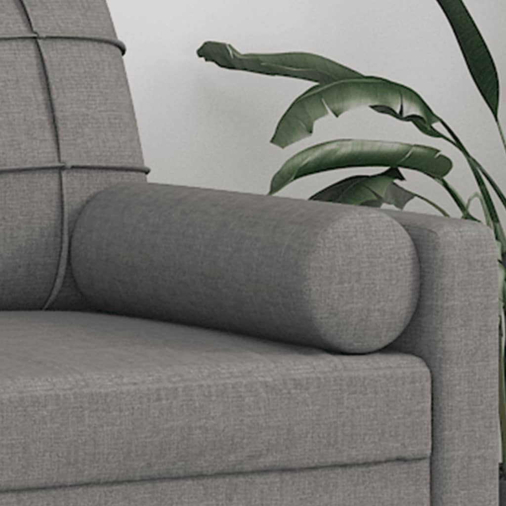 2 db sötétszürke szövet díszpárna ø15x50 cm