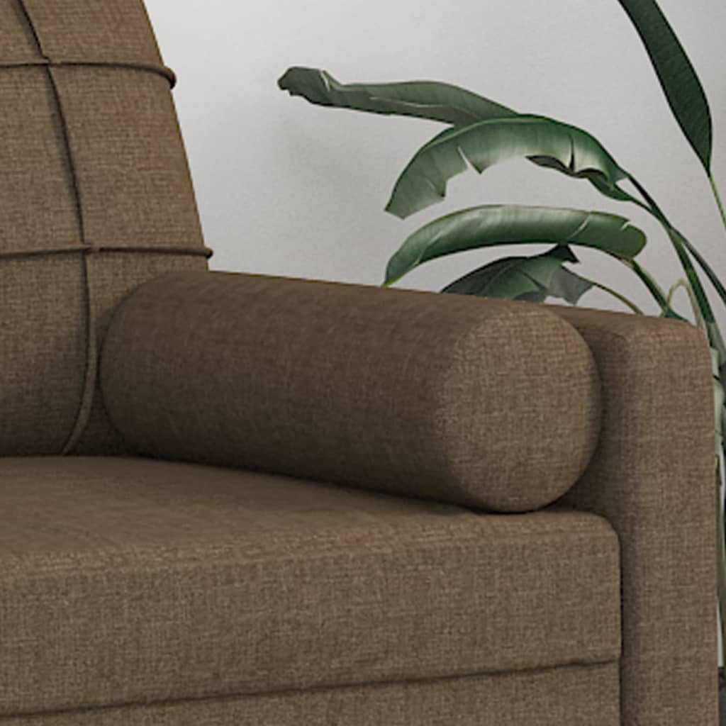 2 db barna szövet díszpárna ø15 x 50 cm