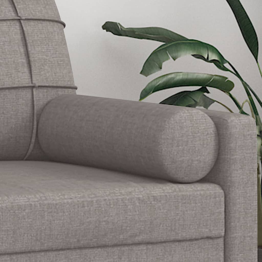 2 db tópszínű szövet díszpárna ø15x50 cm