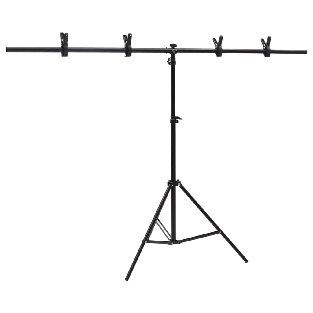 Fekete háttér állvány t-alakú 151x60x(70-200) cm Fekete háttér állvány t-alakú 151x60x(70-200) cm