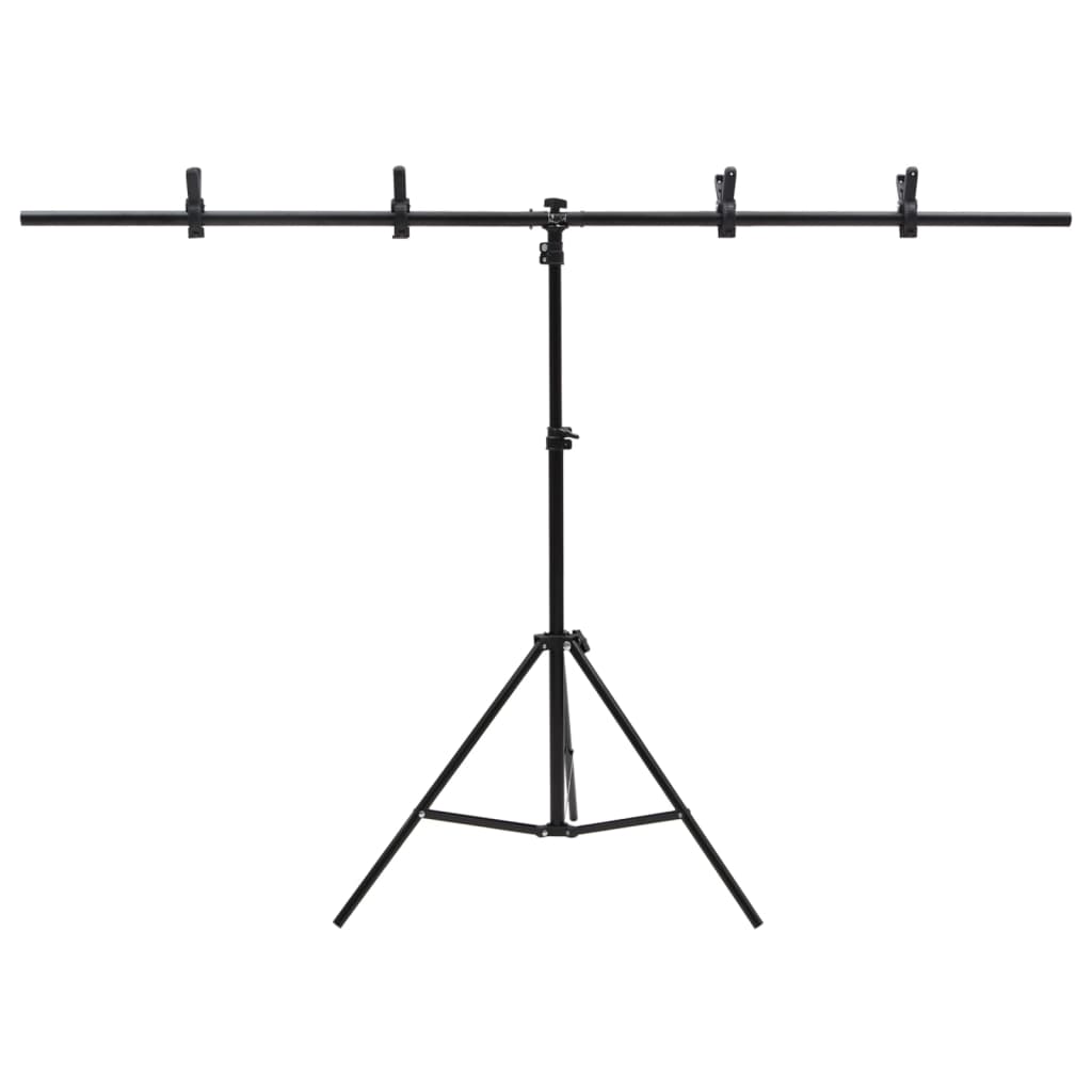 Fekete háttér állvány t-alakú 151x60x(70-200) cm Fekete háttér állvány t-alakú 151x60x(70-200) cm