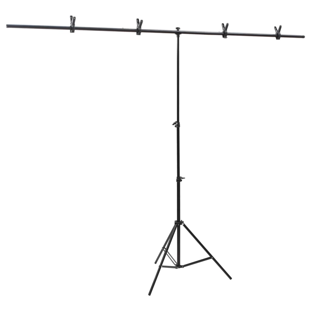 Fekete háttér állvány t-alakú 201x60x(70-200) cm Fekete háttér állvány t-alakú 201x60x(70-200) cm