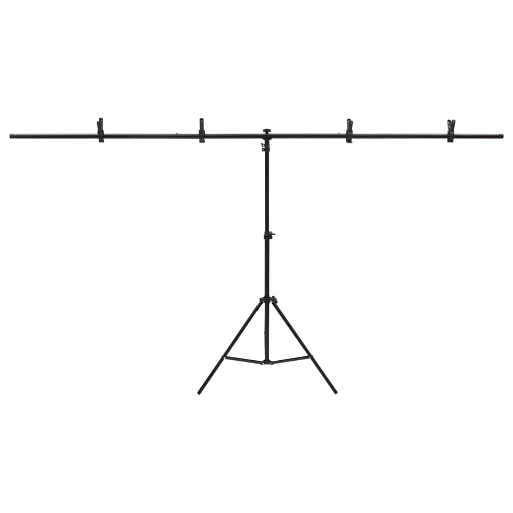 Fekete háttér állvány t-alakú 201x60x(70-200) cm Fekete háttér állvány t-alakú 201x60x(70-200) cm