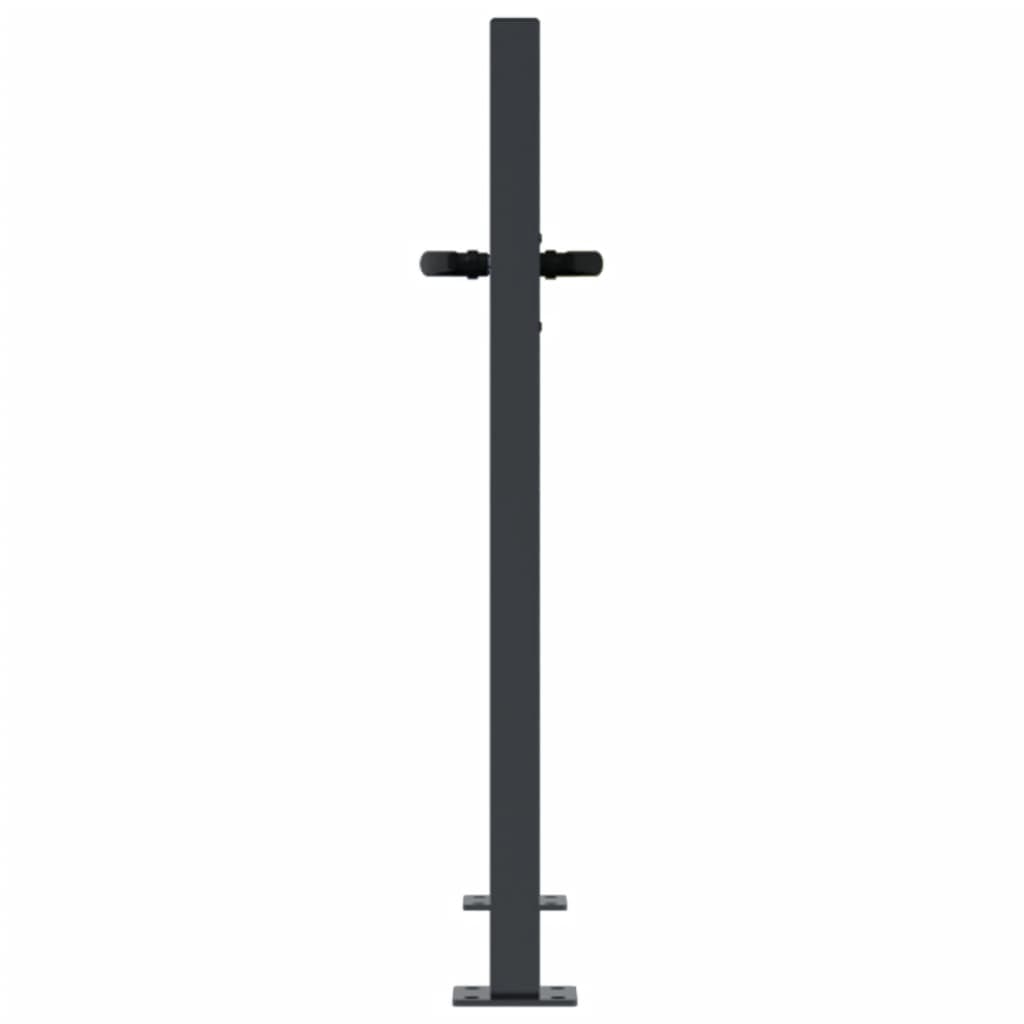 Antracitszürke acél bambuszmintás kertkapu 105 x 80 cm