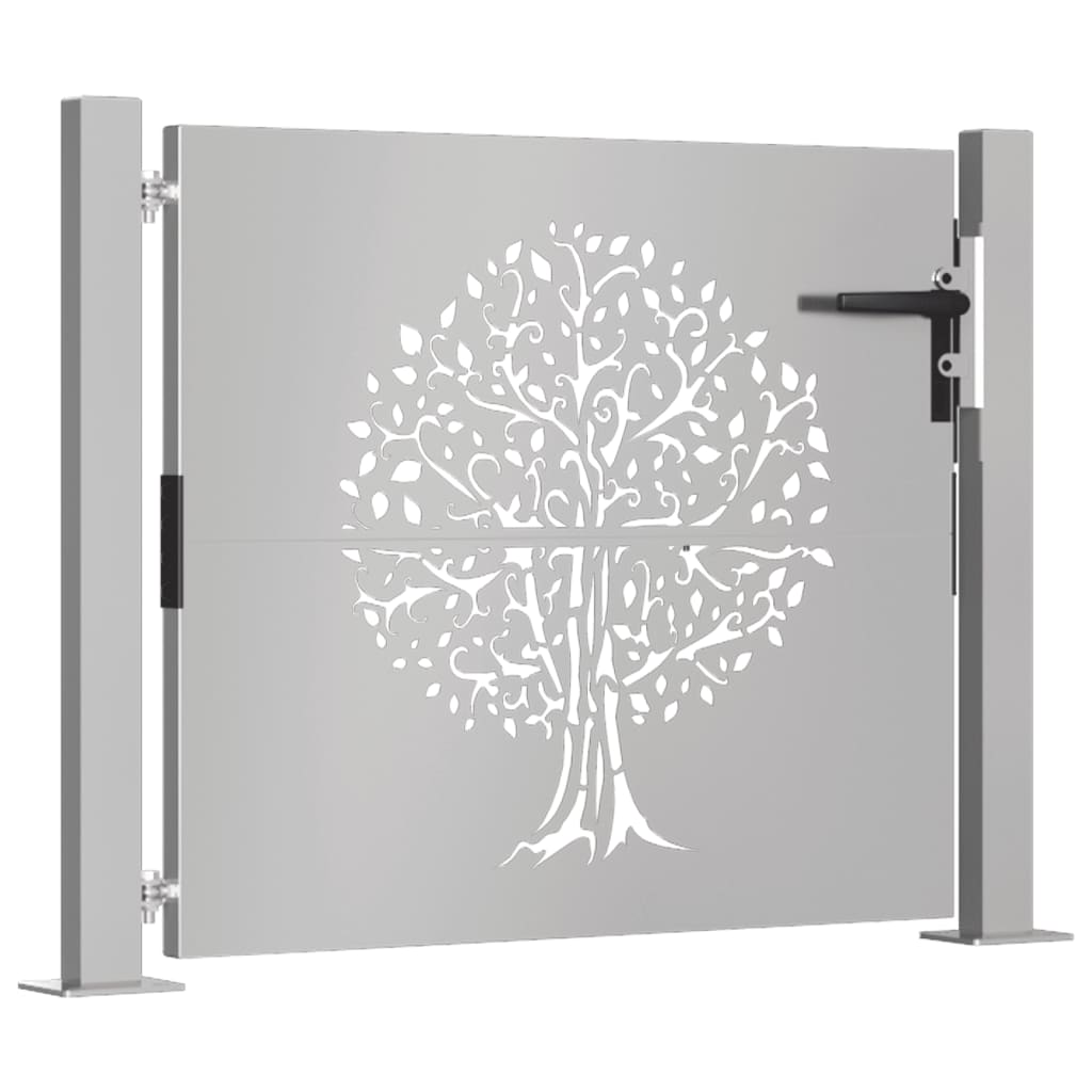 Famintás corten acél kerti kapu 105 x 80 cm