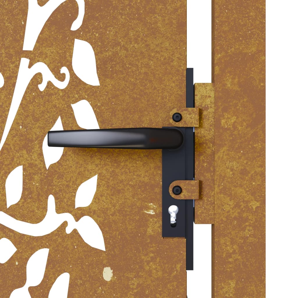 Famintás corten acél kerti kapu 105 x 80 cm