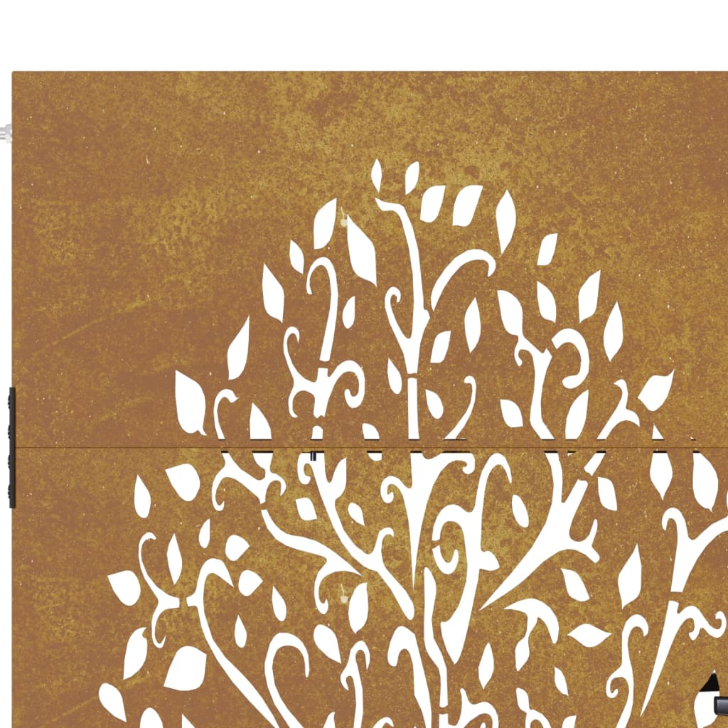 Famintás corten acél kerti kapu 105 x 80 cm