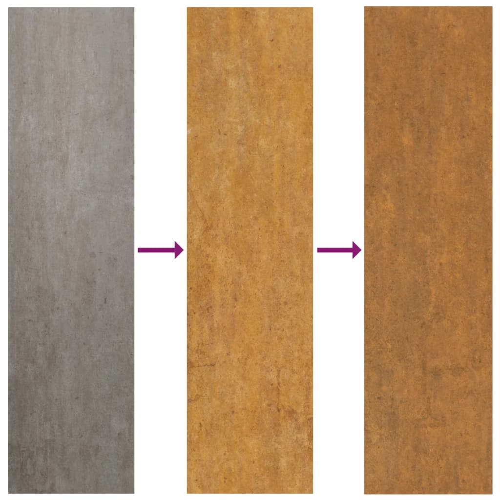 Famintás corten acél kerti kapu 105 x 80 cm