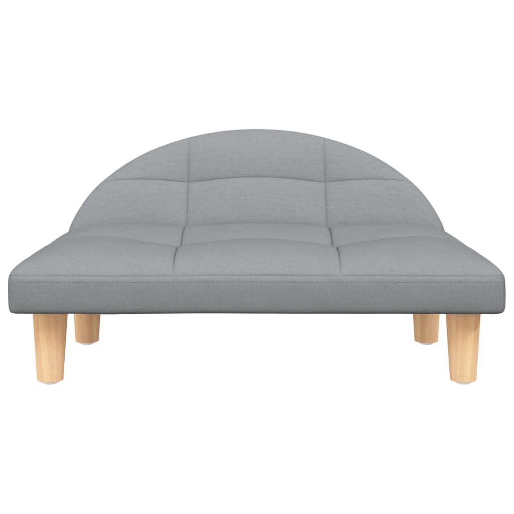 Világosszürke szövet kutyaágy 70 x 52 x 30 cm