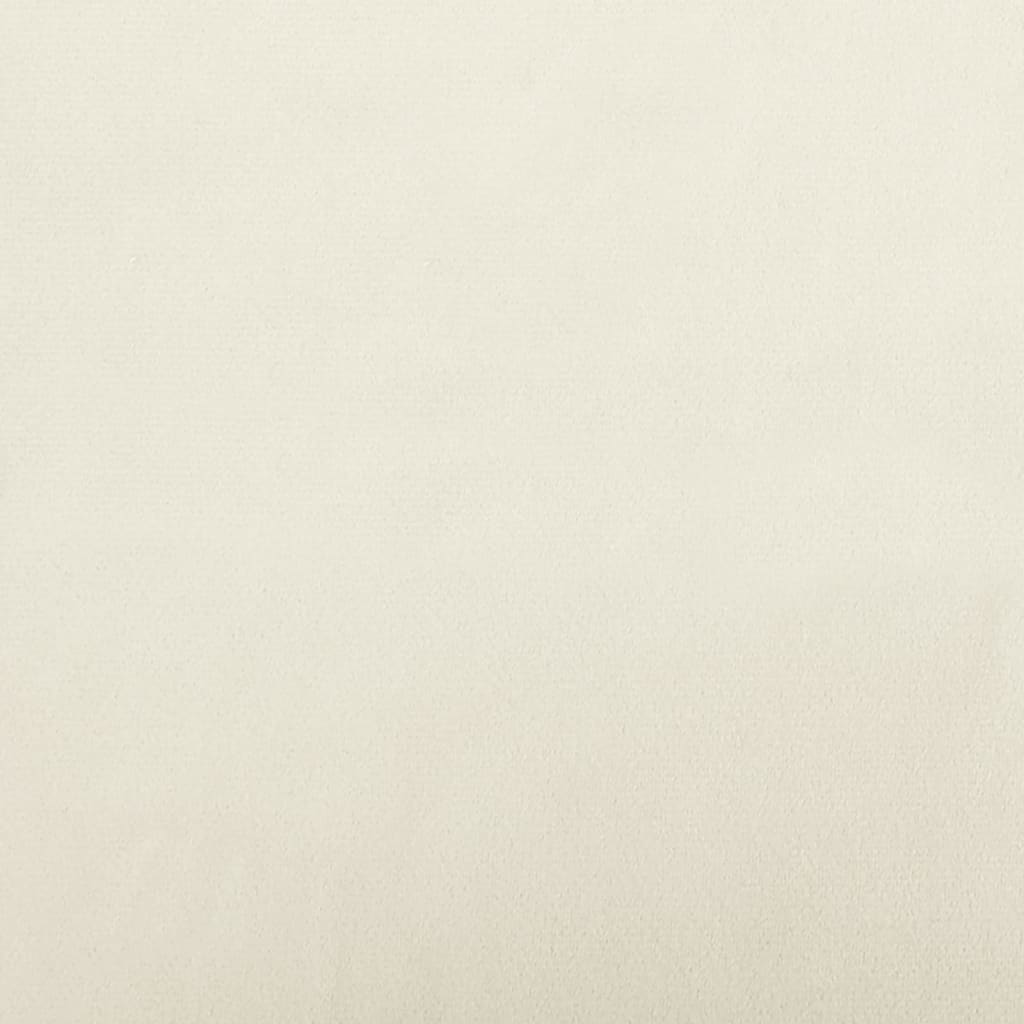 Krémszínű bársony kutyaágy 70 x 52 x 30 cm