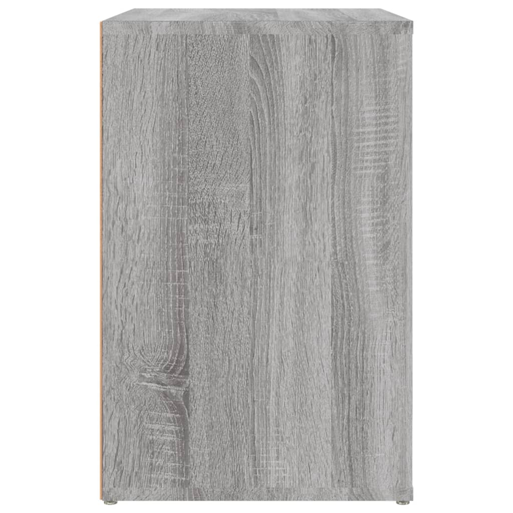 Szürke sonoma színű szerelt fa cipősszekrény 130 x 35 x 54 cm