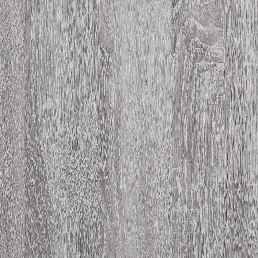 Szürke sonoma színű szerelt fa cipősszekrény 130 x 35 x 54 cm