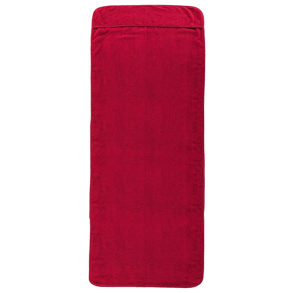 4 db burgundi vörös 400 gsm szövet strandtörölköző 60 x 135 cm
