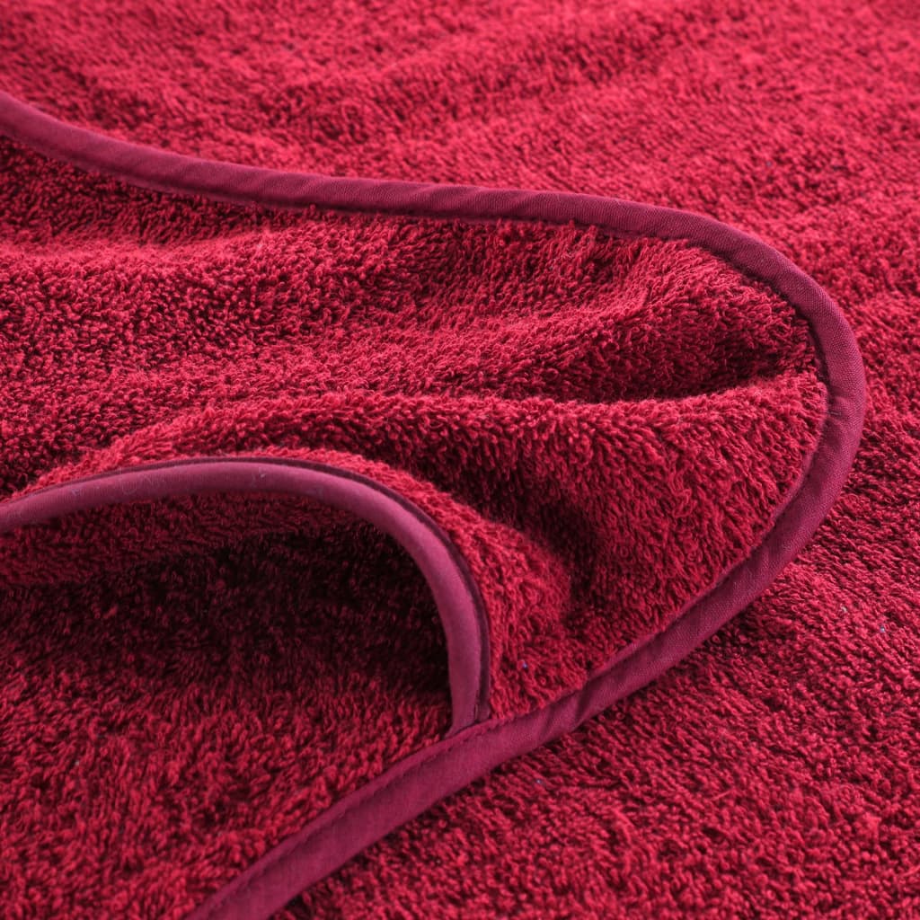 4 db burgundi vörös 400 gsm szövet strandtörölköző 60 x 135 cm