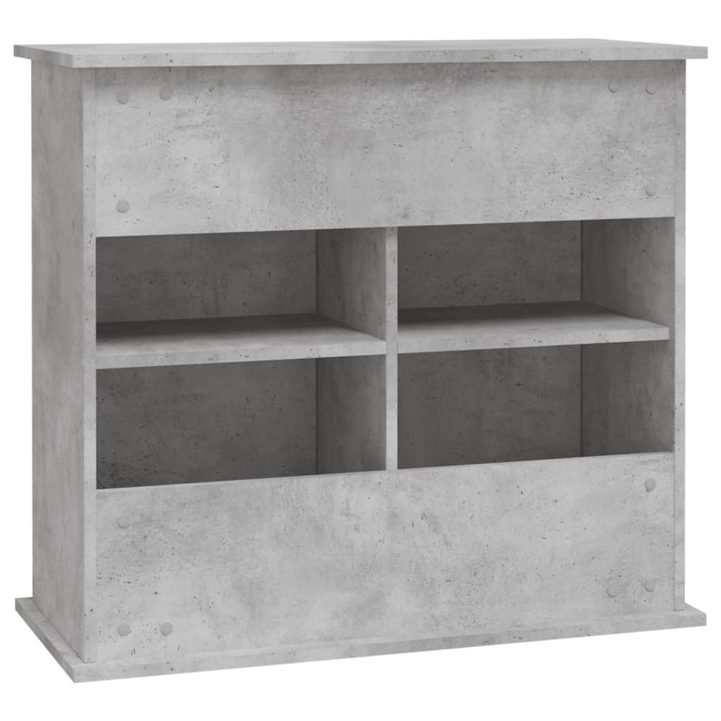 Betonszürke szerelt fa akváriumi állvány 81x36x73 cm