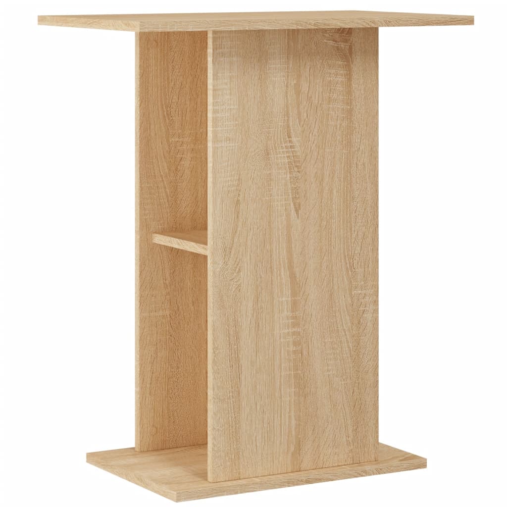 Sonoma-tölgyszínű szerelt fa akváriumi állvány 60,5x36x72,5 cm