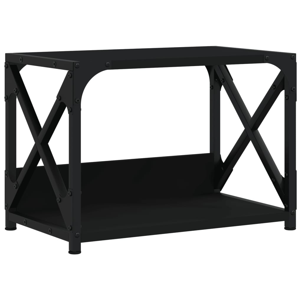2-szintes fekete szerelt fa nyomtatóállvány 44 x 26 x 31,5 cm 2-szintes fekete szerelt fa nyomtatóállvány 44 x 26 x 31,5 cm