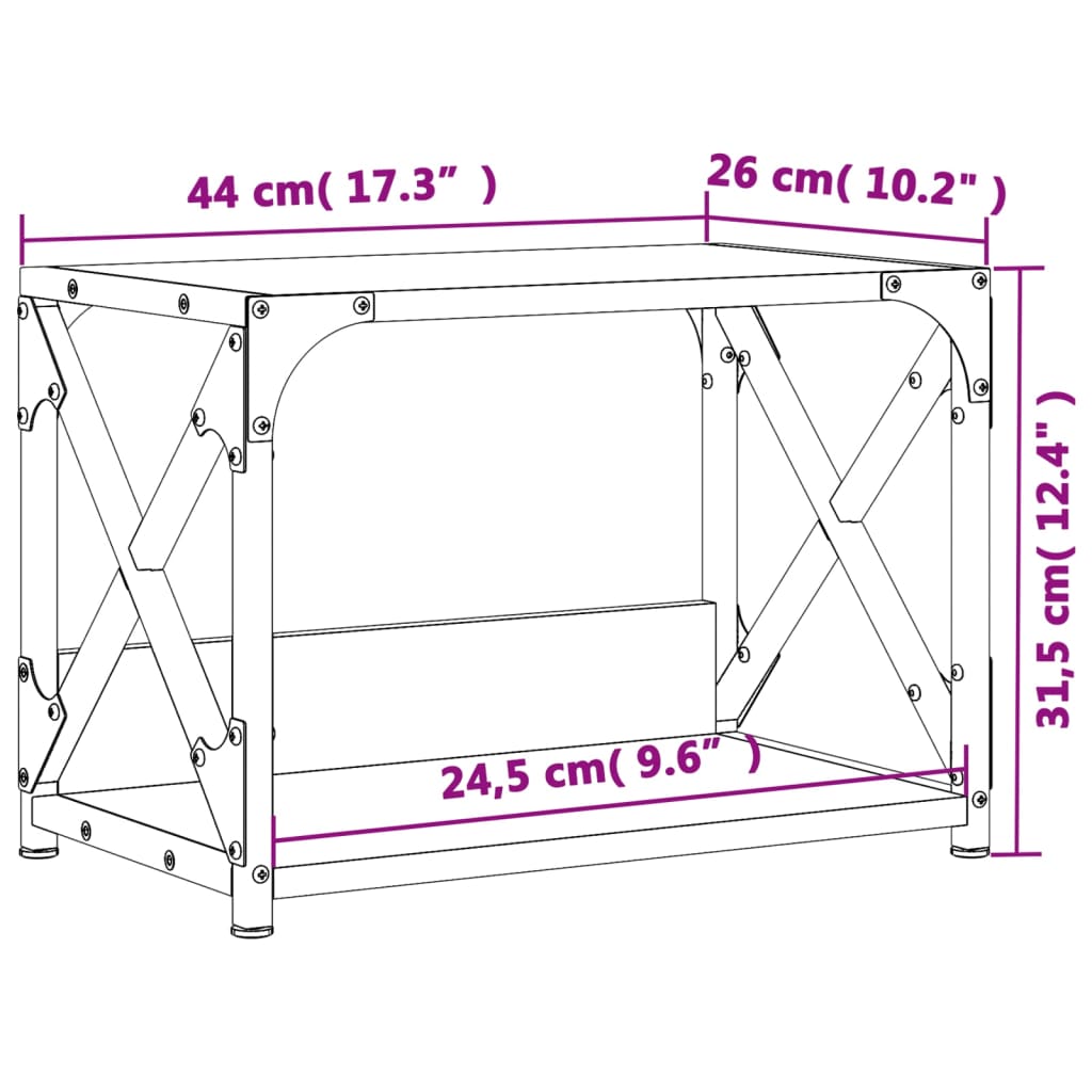 2-szintes fekete szerelt fa nyomtatóállvány 44 x 26 x 31,5 cm 2-szintes fekete szerelt fa nyomtatóállvány 44 x 26 x 31,5 cm