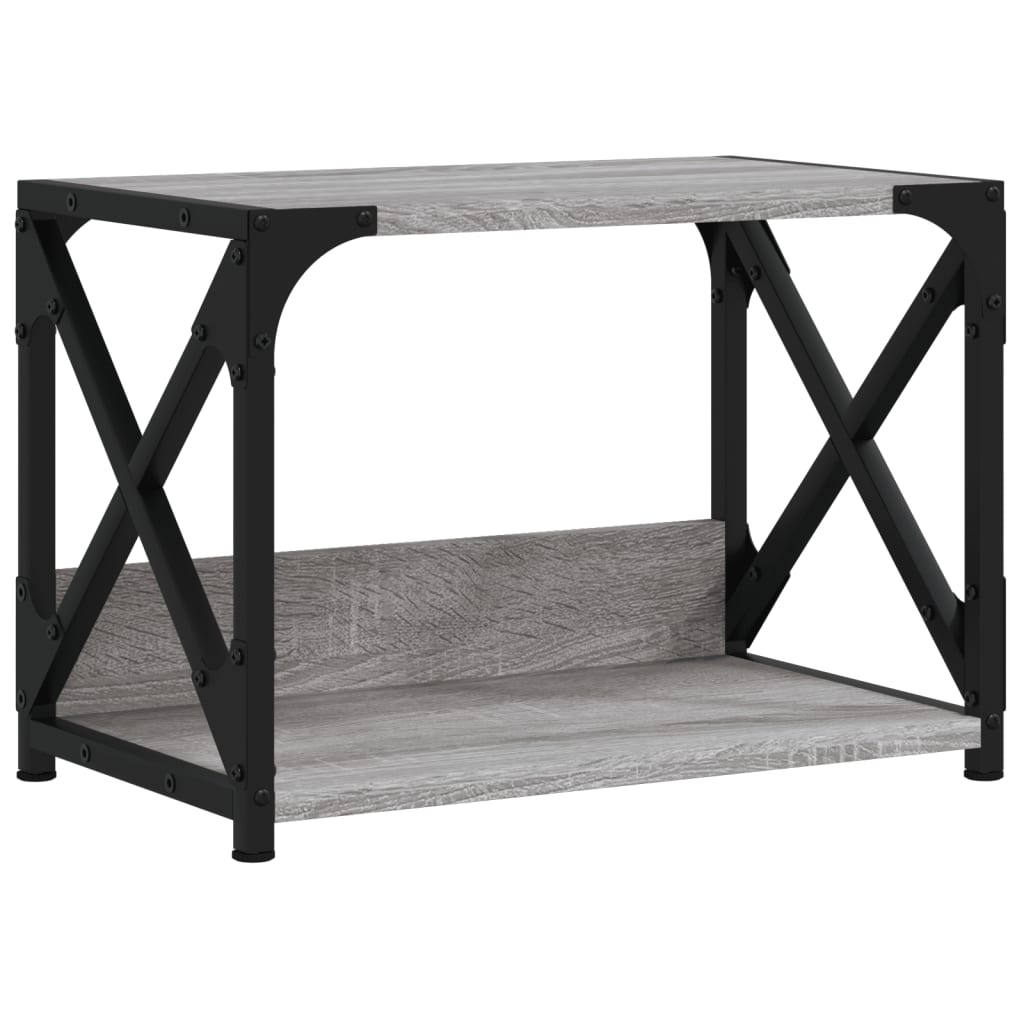 2-szintes szürke sonoma színű nyomtatóállvány 44 x 26 x 31,5 cm