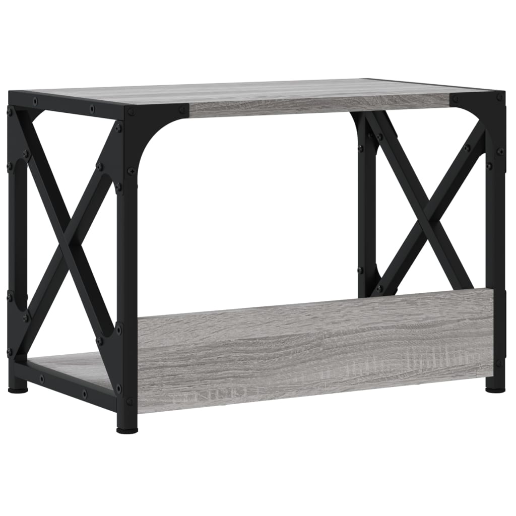 2-szintes szürke sonoma színű nyomtatóállvány 44 x 26 x 31,5 cm