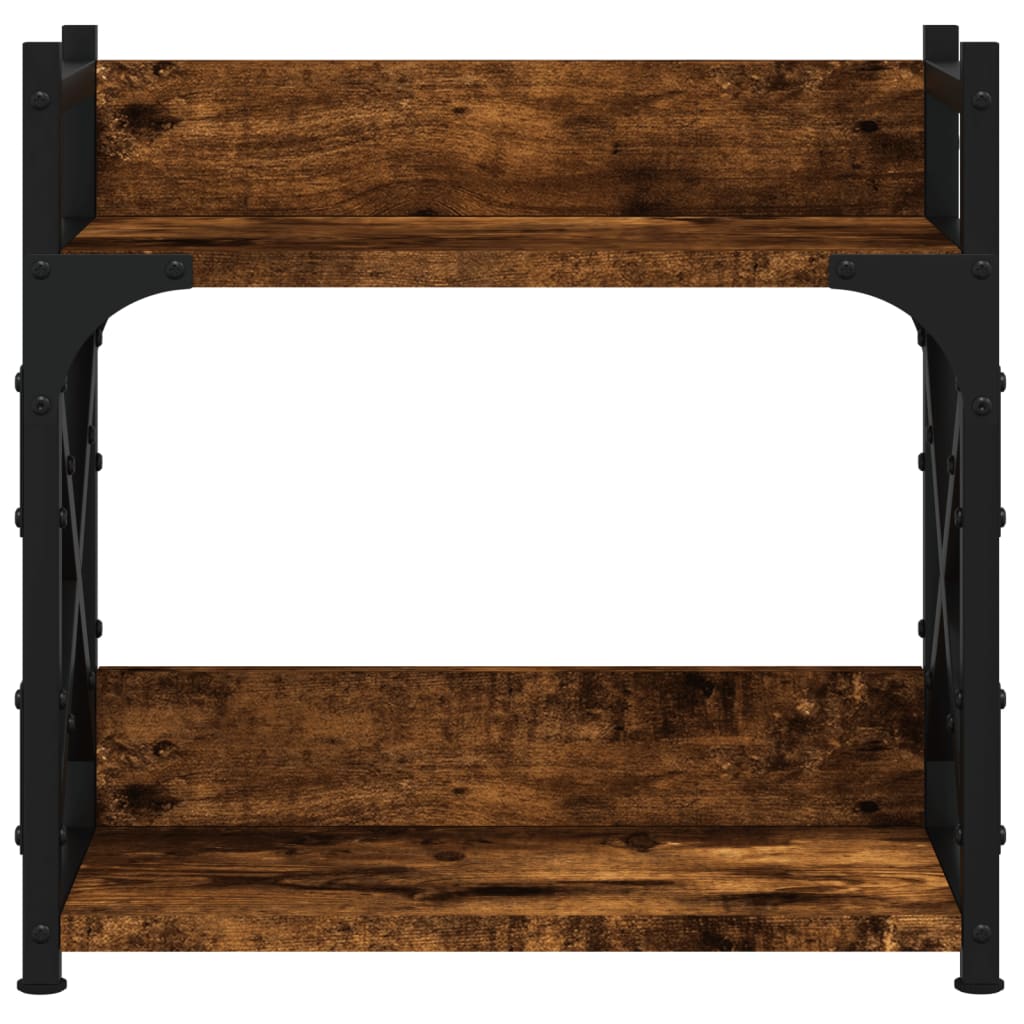 2-szintes füstös tölgyszínű nyomtatóállvány 40x20x40 cm