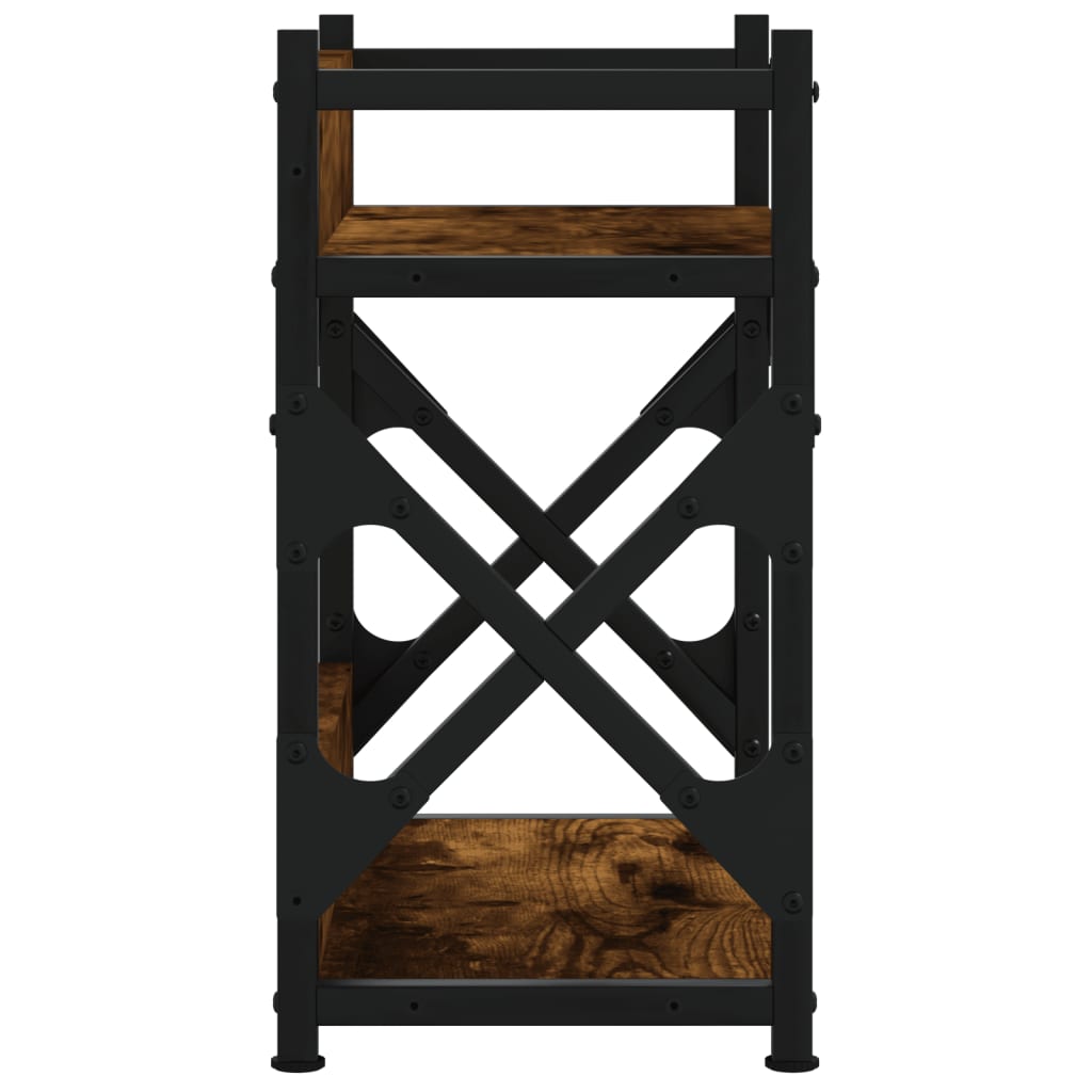 2-szintes füstös tölgyszínű nyomtatóállvány 40x20x40 cm